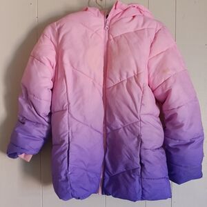 Swiss Tech Pink and Purple Kids Puffer Jacket